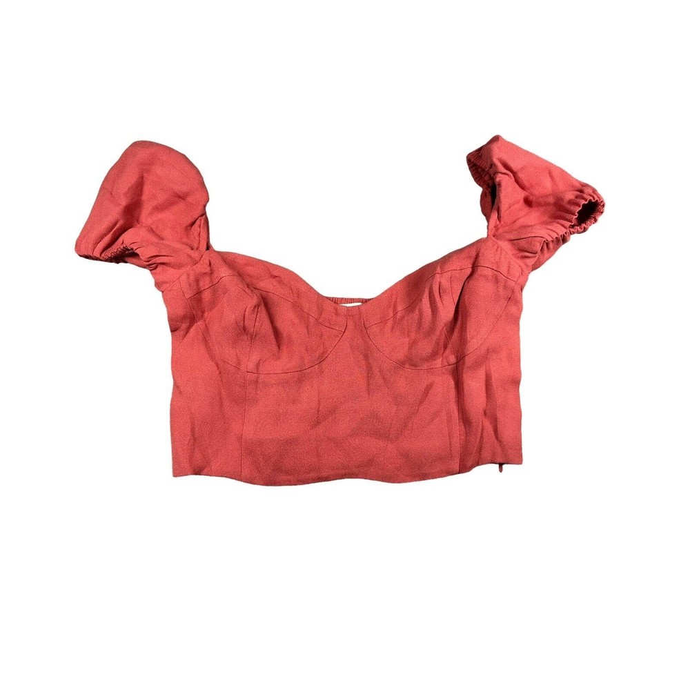 Aritzia Red Puff Sleeve Top